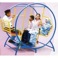 🇲🇾 3V JM650 Jumbo Deluxe Kids Adult Outdoor Metal Solid Garden Kiddie Swing Chair Children Playground Toy Buaian Taman