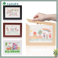TAMAKO Photo Frame, Wall Decoration Changeable Wooden Kids Art Frame, Creative Family Portraits Memo