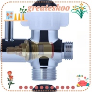 GREATESKOO Adapter, T Type Copper Tee Connector, With Shut- Valve Bidet Attachment Bathroom Toilet