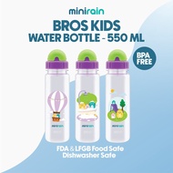 MINIRAIN X BROS - Kids Joyful Design Premium Water Bottle (550ML) | Botol Air Mininuman Kanak Kanak 