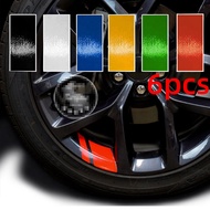 Car Rim Stickers Wheel Decals 6PCs Rim Stickers Reflective 18-21-Inch Automotive Rim Decorative Stic