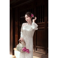 Modern ao dai with loose shape and stylized buttons ao dai dress ao dai set ao dai vietnam ao dai pl