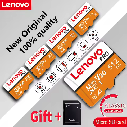 Lenovo High Speed Micro TF SD Card 512GB 128GB 256GB Memory Card Class 10 U3 4K HD Recording for DJI