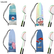 WALKIE Kawaii Personalized Badminton Racket Cover Bag Soft Storage Bag Case Drawstring Pocket Portable Tennis Racket Protection