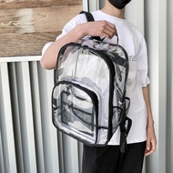 FDHDR PVC Transparent Backpack Large Capacity Waterproof Students School Bag Casual Korean Style Clear Shoulder Bag Outdoor
