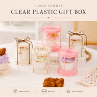 FS 4 Inch Mini Transparent Cake Box Cupcake Box Gift Box Mini Cake Box
