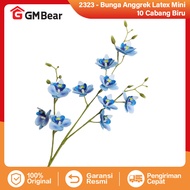 GM Bear Bunga Anggrek Latex Mini Artificial 10 Cabang P0596 -  Bunga Anggrek Latex Mini Imitasi Arti