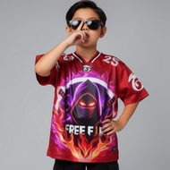 Baju FF Jersey FreeFire Oversize Anak FF Streetwear Gaming Gratis Nama