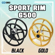 SPORT RIM Y15 / Y16 ENKEI G500 CUSTOM HUB SPORT RIM CUSTOM RIM 5 BATANG 1.4/1.4x17 BLACK / GOLD