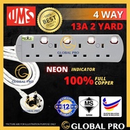 SIRIM UMS 8413-N 4 Way Plug 3 Pin Socket Extension Plug Trailing Socket Wayar Extension Power Socket