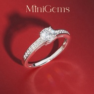 MiniGems แหวน เงินแท้ 92.5 เพชรสวิส(CZ) แหวนคู่ แหวนแต่งงาน แหวนผู้หญิง แหวนผู้ชาย 03780