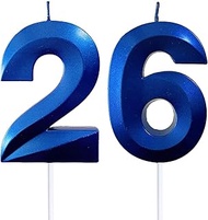 2.76" 26th 62nd Number Candles Birthday Gifts for Women Men Birthday Decorations Birthday Candles Nu