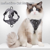 Reflective Cat Harness & Leash Set Adjustable Breathable Vest Night Safety Kitten Harness