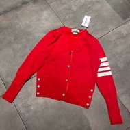 紐約品牌Thom Browne紅色長袖針織外套 日本製