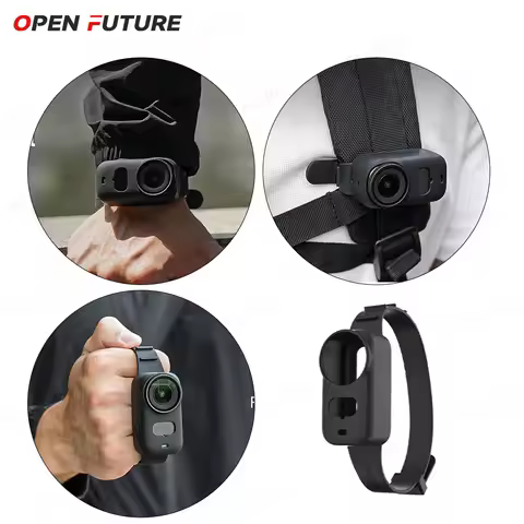 For DJI Osmo Nano Camera Silicone Protector Case Adjustable Hand Straps Wristband Backpack Clip For 