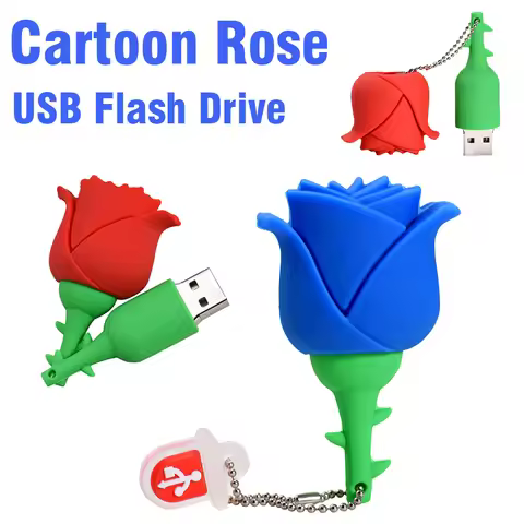 Cartoon USB Flash Drive Beautiful Pen Drive Key Chain Memory Stick USB Stick Red Silicone Creative C