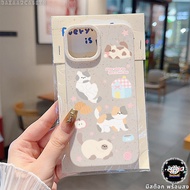 Ready To Ship Case FOR Samsung Cat House Glass Stand Matte Mobile Phone GalaxyA51 A53 A54 A52s A03 A