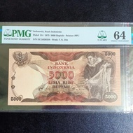 uang kuno penjala ikan 5000 rupiah pmg 64