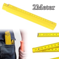 2 Meter Folding Wood Rule Carpenter's Folding Rule Lightweight Composite Construction Ruler
