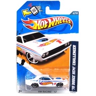 2012 HW Racing 1970 Dodge Hemi Challenger White Hot Wheels 2012 HW Racing 1970 Dodge Hemi Challenger