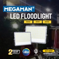 <SIRIM> MEGAMAN 100W/150W/200W LED FLOODLIGHT IP65 OUTDOOR LED SPOTLIGHT