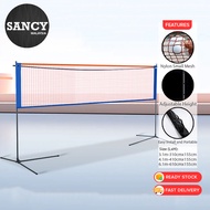 SANCY 3.1m/4.1m/6.1m Portable Adjustable Net with Bracket for Competition Badminton Tennis Picklebal