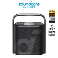 Soundcore by Anker Motion X500 Portable Bluetooth Wireless Speaker Immersive Spatial Audio Hi-Res 3X Detail 3-Channel Audio Upward Firing Driver Ambient Light (A3131)