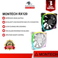 Montech RX120 / RX140 Reversed PWM ARGB Casing Fan - Black / White