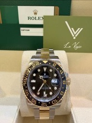 2018年 Rolex 116713 116713LN 金鋼綠針 GMT Master II