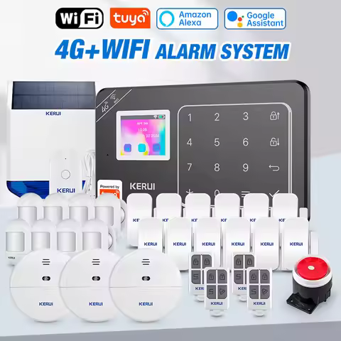 KERUI GSM 4G WiFi Alarm Security System Alarm for Home 433mhz Security Protection Alexa Burglar Alar