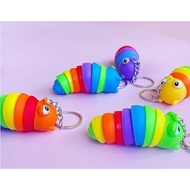 Best toys Fidget Toy Slug Flexible 3D Slug Joints Curled Relieve Stress