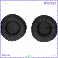 WARREEN 2PCS Wrinkle Leather Earpads, Black 55mm/2.17in Universal Headphone Ear Pads, Easy to Instal