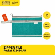 ZIP FILE ZIPPER FILE/ TRANSPARENT MESH DOCUMENT BAG A5 2454