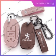 Leather Cover Car Key Guard Dongfeng Peugeot 5008 308 408 508 3008 2008 4008