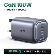 UGREEN 100W GaN 5-Port Fast Charger 5C1A 5 Type C 1 USB A Charger for Thinkpad T14 MacBook Pro/MacBo