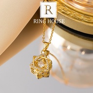 (Titan) N21 Dây Chuyền Nữ Titan Sao 6 Cánh Không Gỉ Vàng Sáng Đẹp