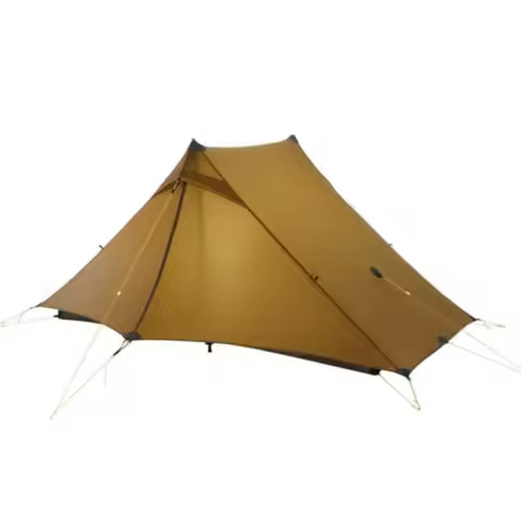 Lanshan 2 Person Tent Hiking Ultralight Camping Tent Professional 15D Silnylon Rodless Trekking Pole