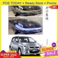 Perodua Myvi Old Projector Headlamp headlight 06 11 Crystal Light LED Running Strip Bar Driving Turn