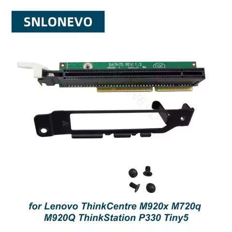 PCLe x16 Adapter Riser Card and Bracket for Lenovo ThinkCentre M920x M720q M920Q ThinkStation P330 T