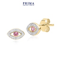 PRIMA Bông tai Vàng 9K - Kim cương & Đá Pink Tourmaline - BST TWINKLE EYES - 135E1824-01