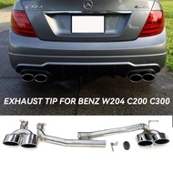 Quad Exhaust Tip For Benz W204 C200 C180 C260 C63 M Sport 2008-2013 Exhaust Pipe 304 Stainless Steel