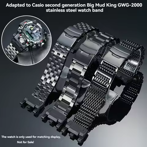 Stainless Steel Watchband for Casio G-SHOCK 5678 GWG-2000 GWG-2040 Modified Strap Bracelet gwg2000/2