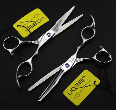 308-1# 6'' Brand Jason TOP GRADE Hairdressing Scissors JP 440C Cutting Scissors Thinning Shears Prof