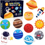 CiyvoLyeen Space Sewing Kit for Kids Solar System DIY Activity Kids Felt Craft Supplies for 7 8 9 10
