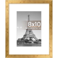 [SG] 8x10 Picture Frame Black Elegant Home Decor Wall Hanging Photo Frame 5x7 Mat or 8x10 Display