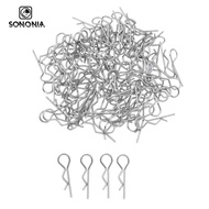 [SONONIA] RC Accessories 1/10 Medium RC Car/Truck/Buggy Metal Body Clips - 100 Pieces 100pcs-Silver