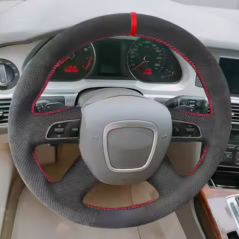 For Audi A3 8P Sportback A4 B8 A5 8T A6 C6 A8 D3 Q5 8R Q7 4L 4-Spoke with button Car Steering Wheel 