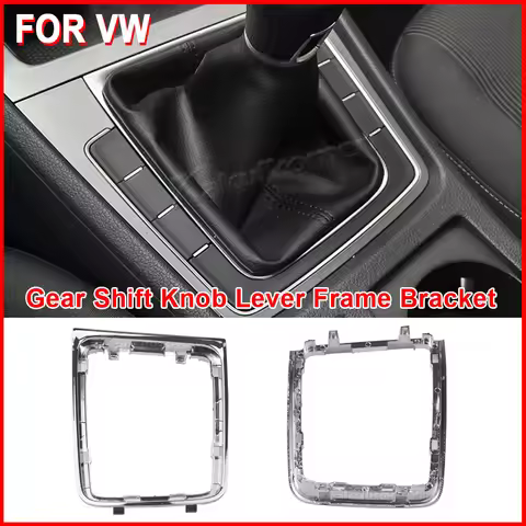 Gear Shift Knob Frame Bracket Circle Gearbox Shift Lever Base Trim Circle For VW Manual Golf 7 7.5 G