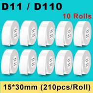 10 Rolls Waterproof Niimbot D11 D110 Printing Label White Color Supermarket Price Label sticker Anti