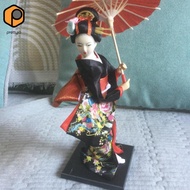 [prettyia] Japanese Geisha Kimono Doll Geisha Kimono Statue Handcrafted Asian Geisha Collectible Fig
